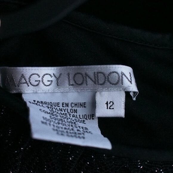 Maggy London | Beautiful Vintage Festive Black Sparkly Dress - Picture 2 of 5